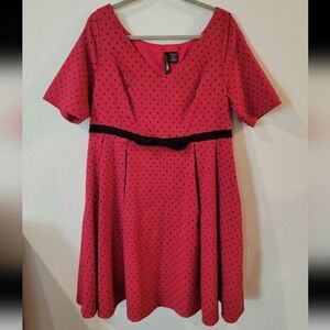 Retro Chic Plus Polka Dot Dress - 20